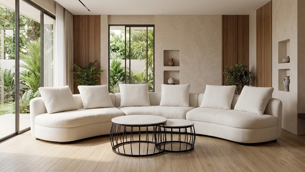 🛋️ The Aura Curved Sectional Sofa
