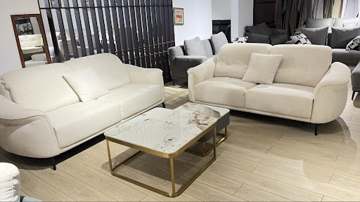 🛋️ The Opulence Cream Sofa & Marble Table Suite