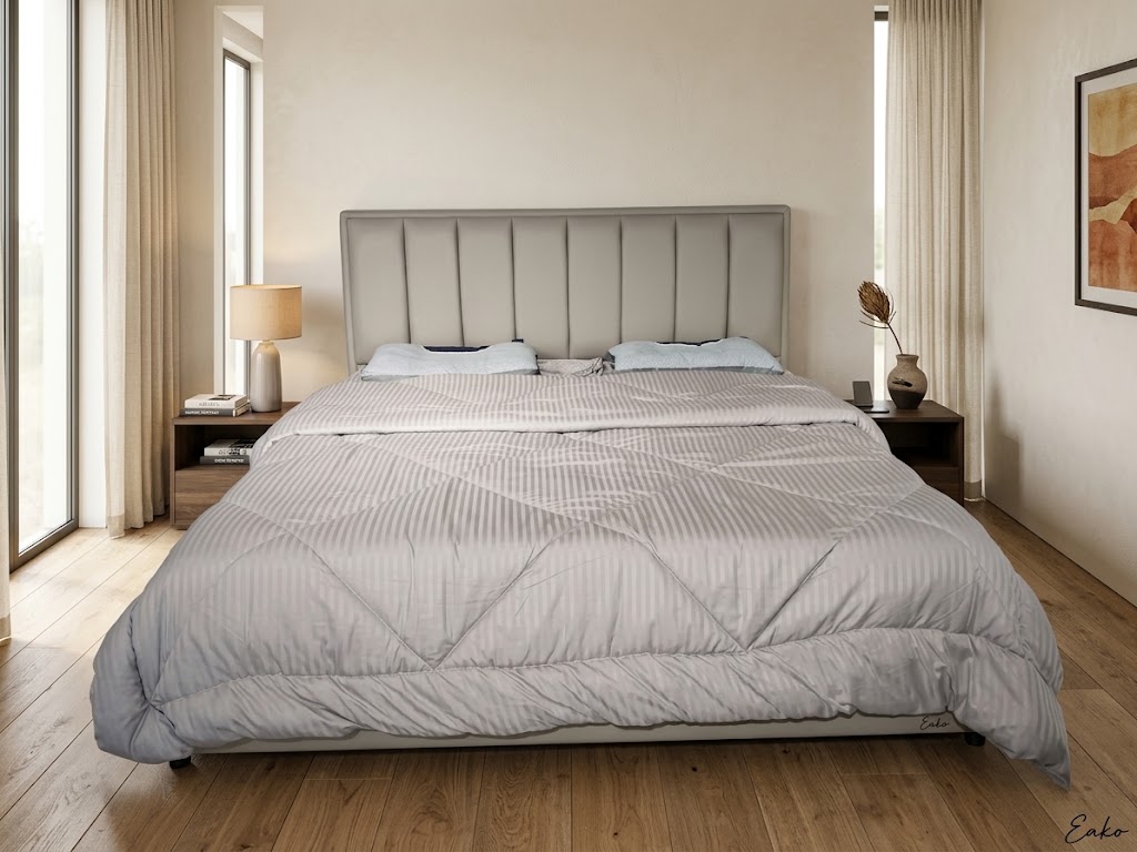 The Astra Vertical Fluted Upholstered Bed Frame ✨🛏️
