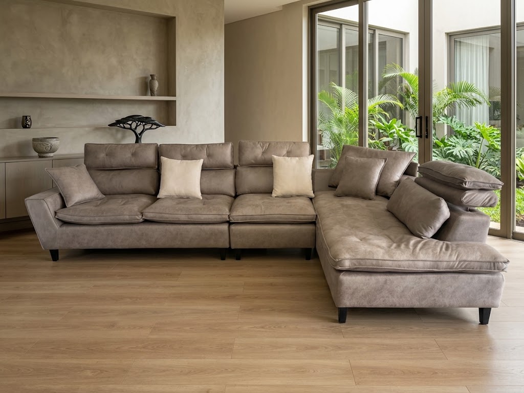 The Horizon Adjustable Headrest Corner Sectional ✨🛋️